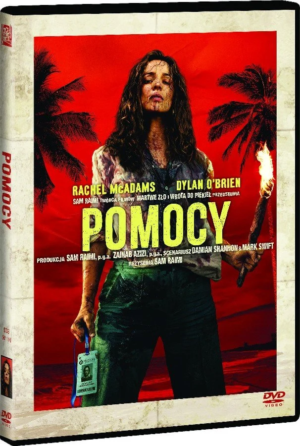 okładka płyty dvd, kobieta na czerwonym tle