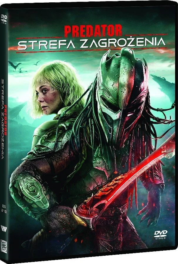 okładka płyty dvd, monstrualna postać w dredach, zbroi i masce, za jej plecami blondynka z ranami na twarzy